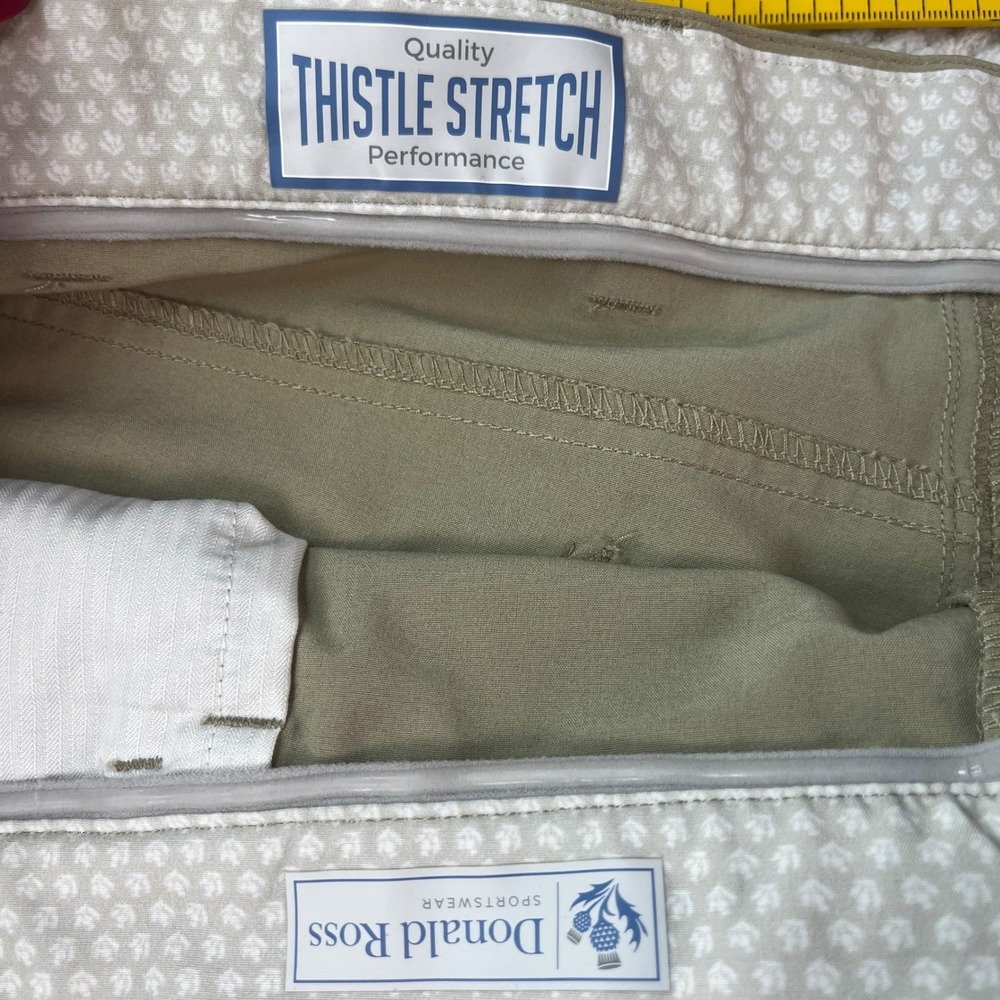 Donald Ross Sportswear Thistle Stretch Performance Golf Pants Khaki Tan 40x32 - Picture 4 of 9